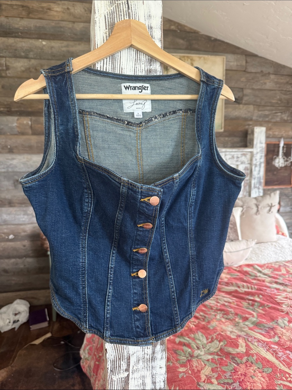Wrangler Indigo Blue Denim Corset Tank